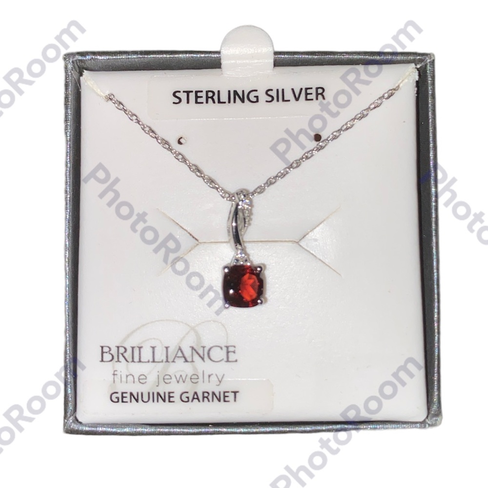 Sterling silver Garnett necklace